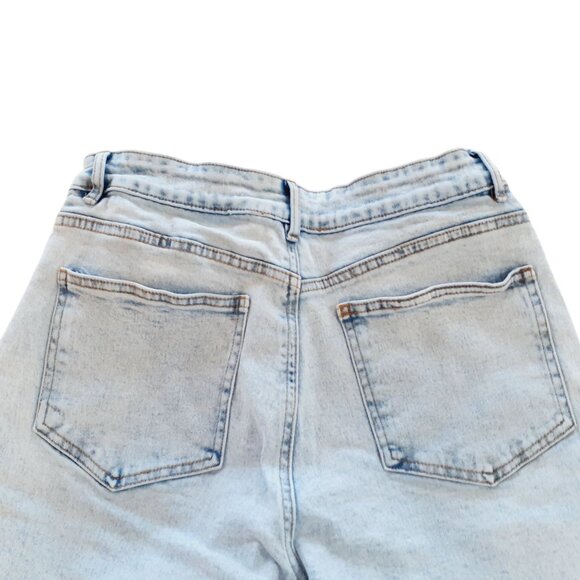 Blue b. Womens Jeans Medium Light Blue Wide Leg Cotton Blend Embedded Studded - Picture 7 of 10